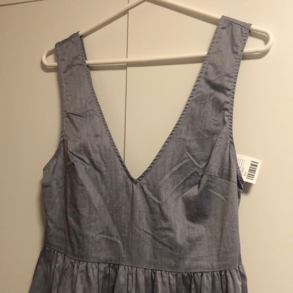 Urban Outfitters | Blue Plunging Neck Dress | 4 - Picture 3 of 5